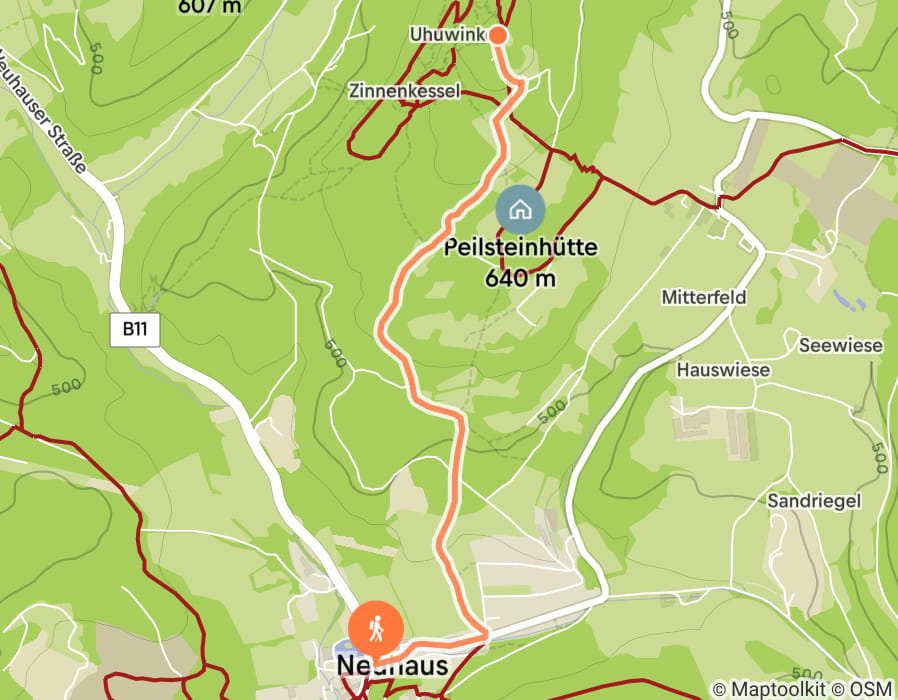 Karte der Tour
