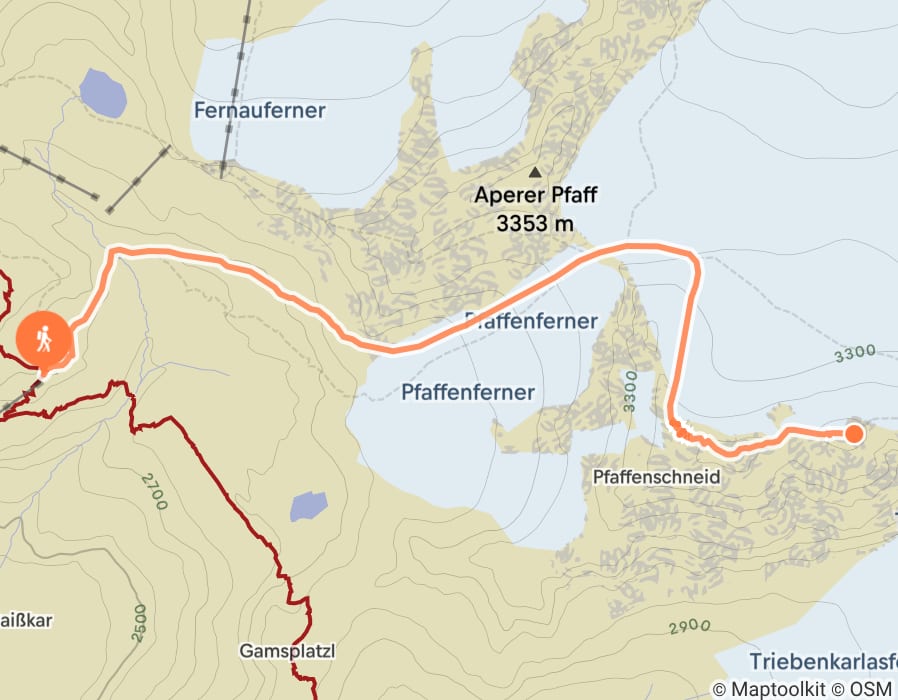 Karte der Tour