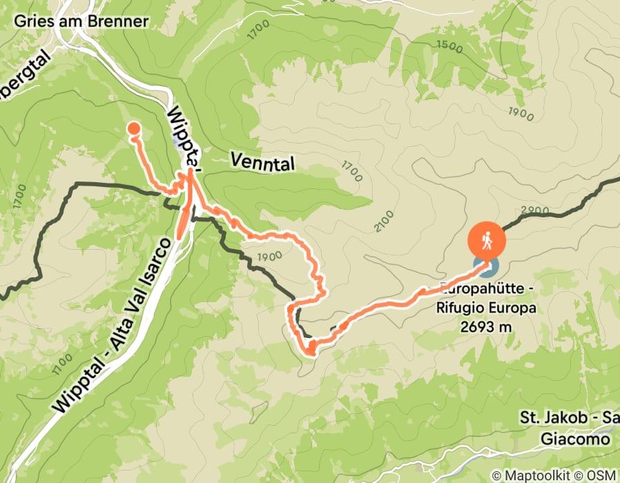 Karte der Tour