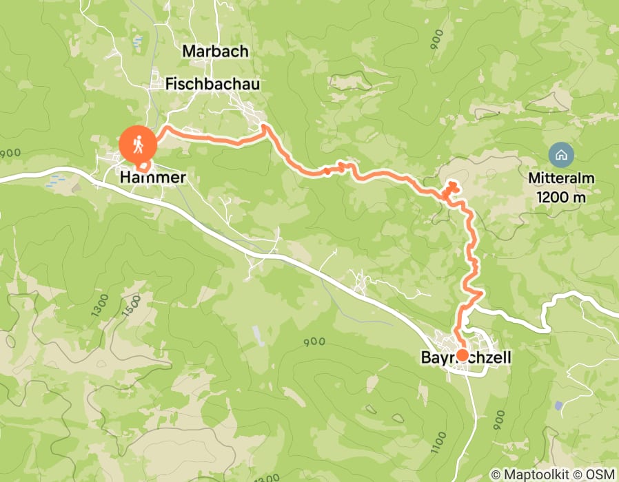 Karte der Tour