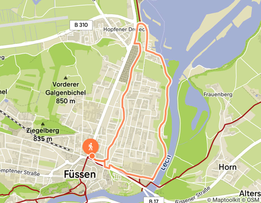 Karte der Tour