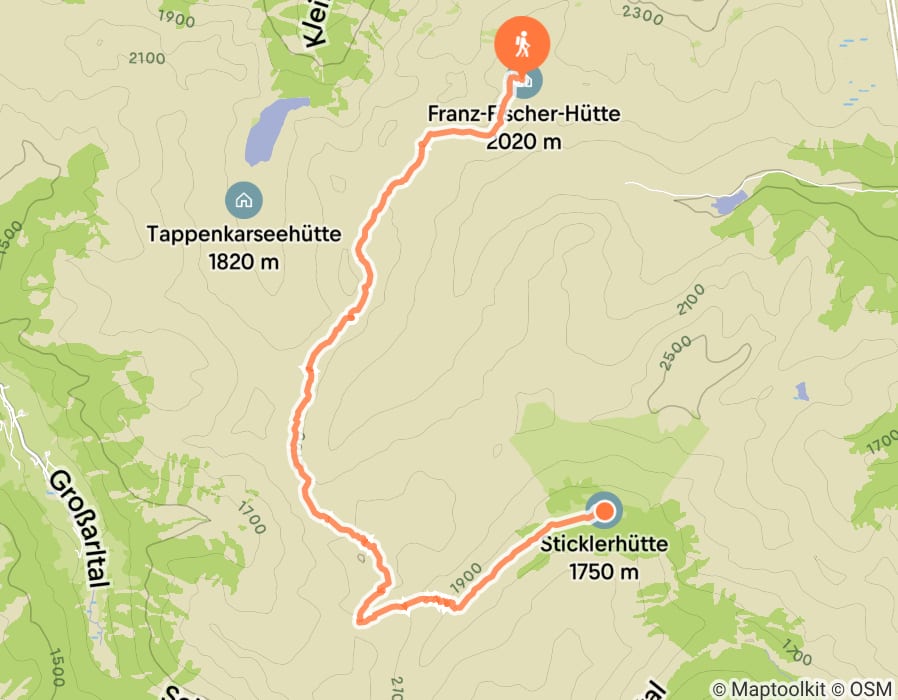 Karte der Tour
