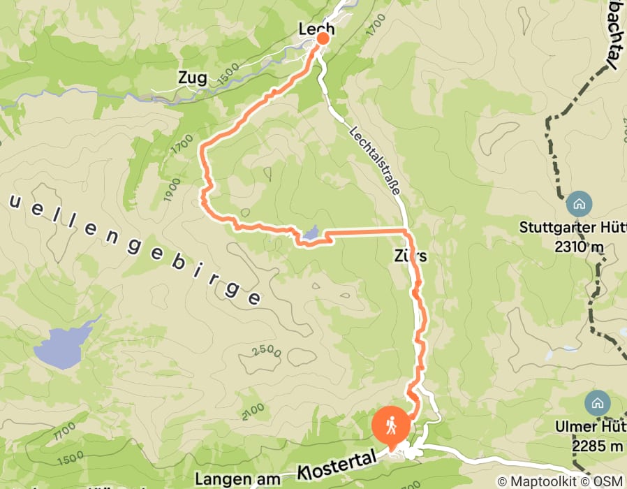 Karte der Tour
