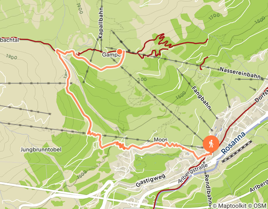 Karte der Tour