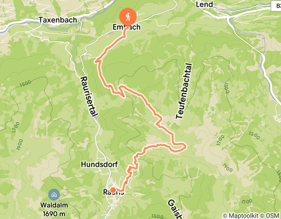 Karte der Tour