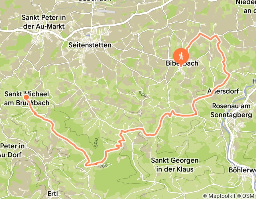 Karte der Tour