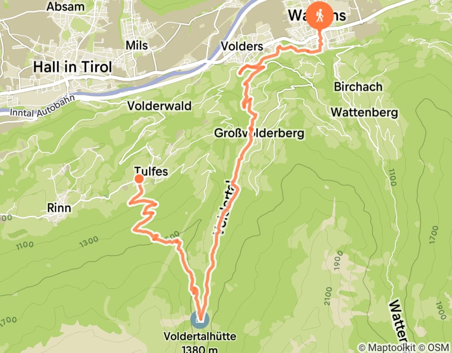 Karte der Tour