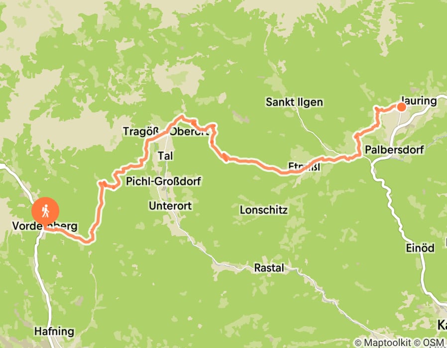 Karte der Tour