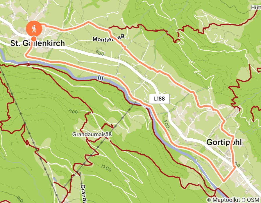 Karte der Tour