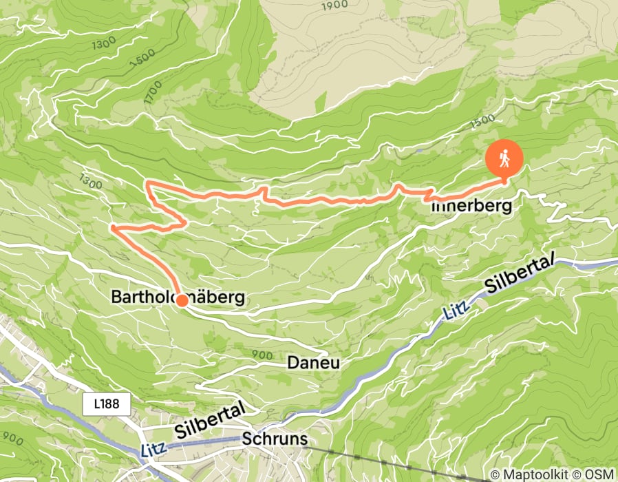 Karte der Tour