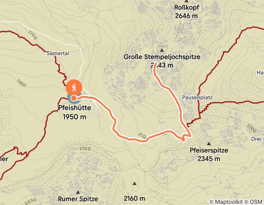 Karte der Tour