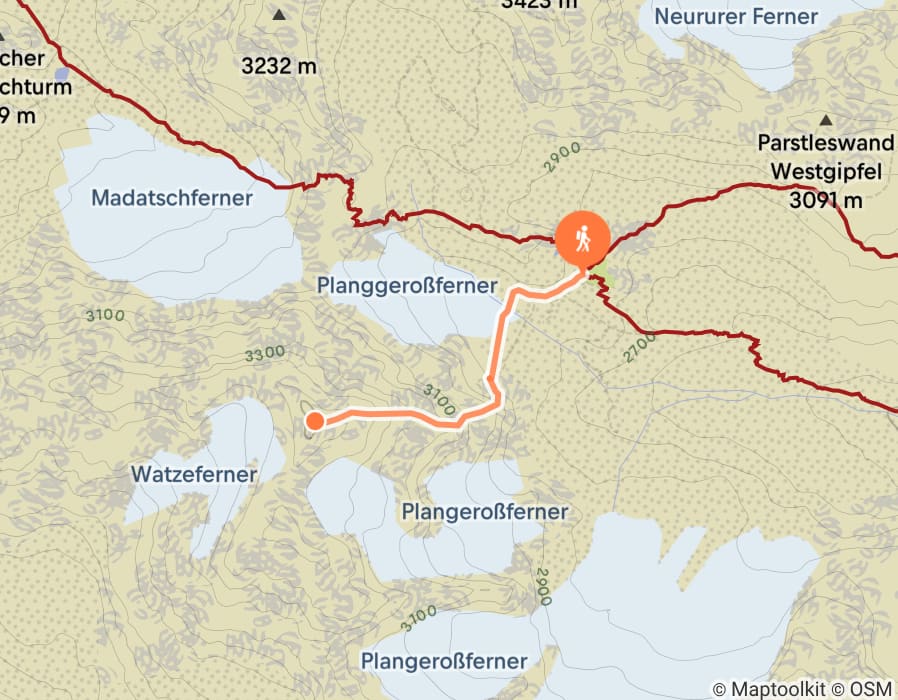 Karte der Tour
