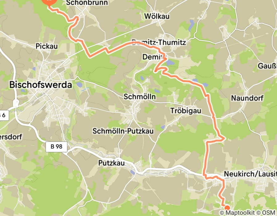 Karte der Tour