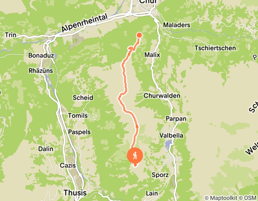 Karte der Tour