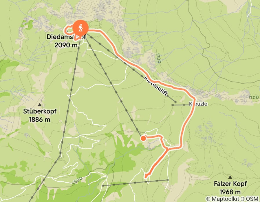 Karte der Tour