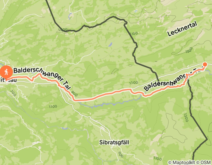 Karte der Tour