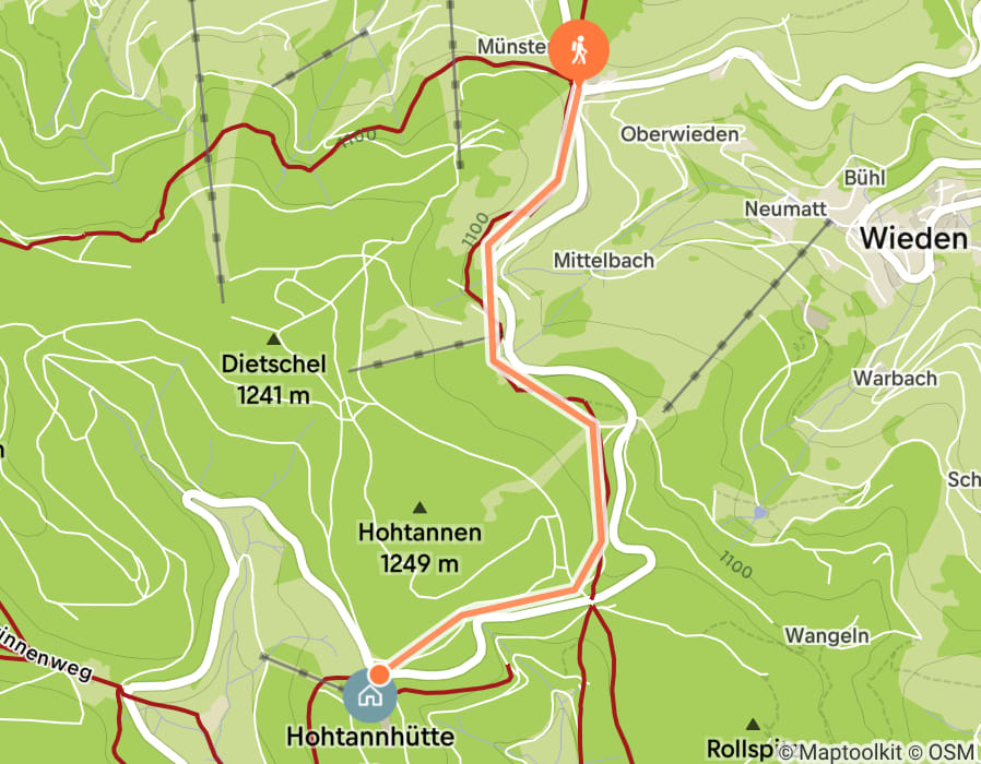 Karte der Tour
