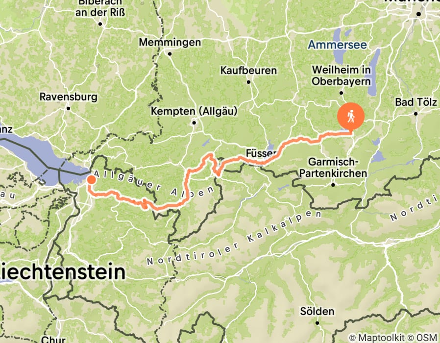 Karte der Tour