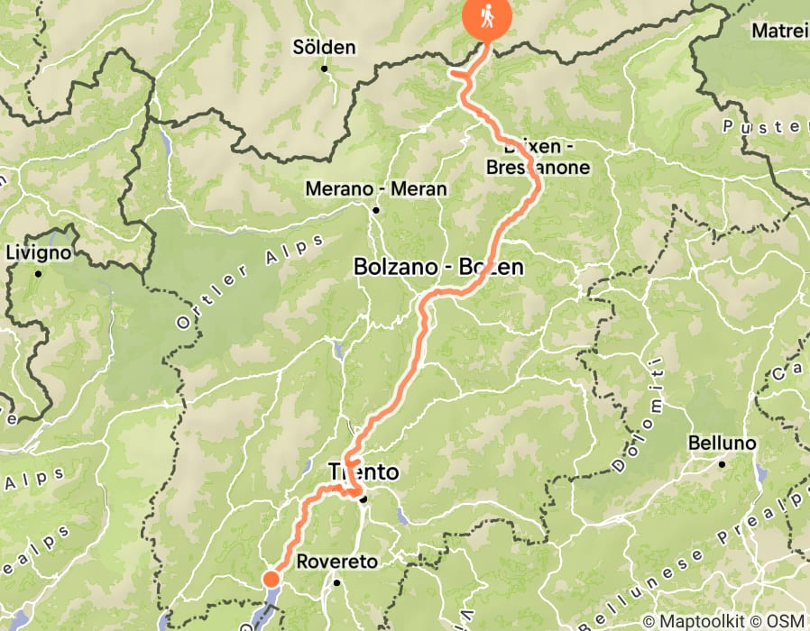 Karte der Tour