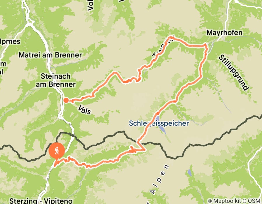 Karte der Tour
