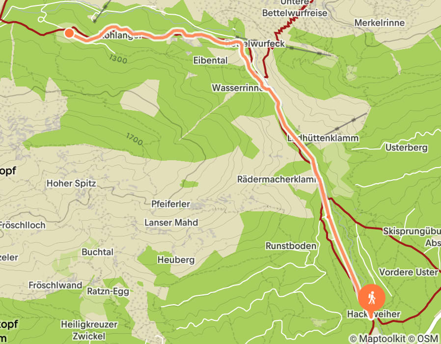 Karte der Tour