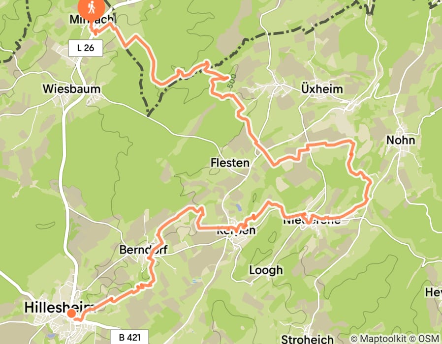 Karte der Tour
