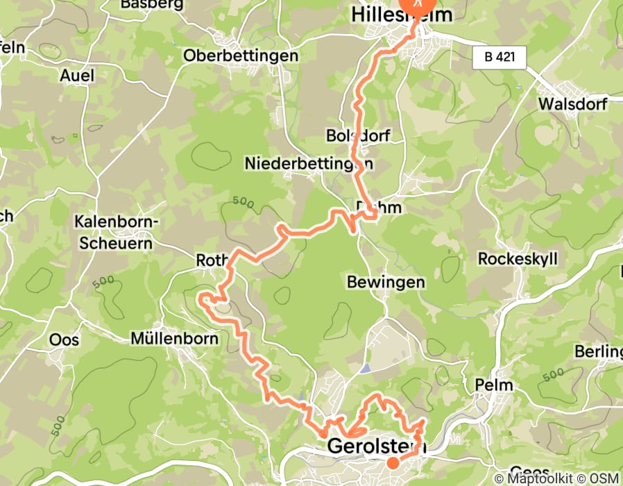 Karte der Tour
