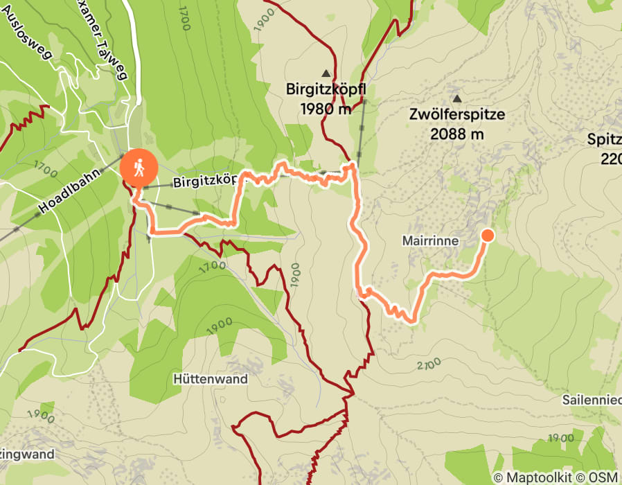 Karte der Tour