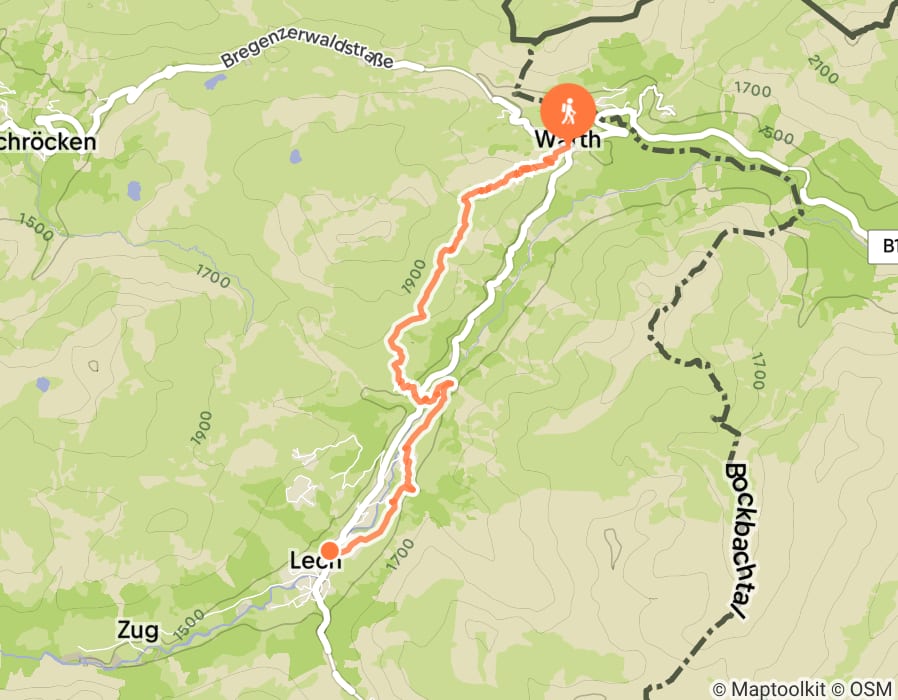Karte der Tour