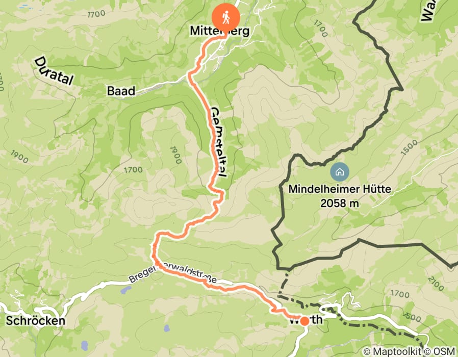 Karte der Tour