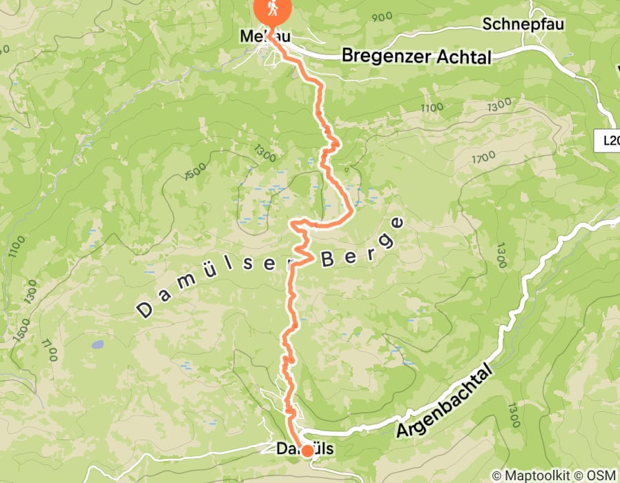 Karte der Tour