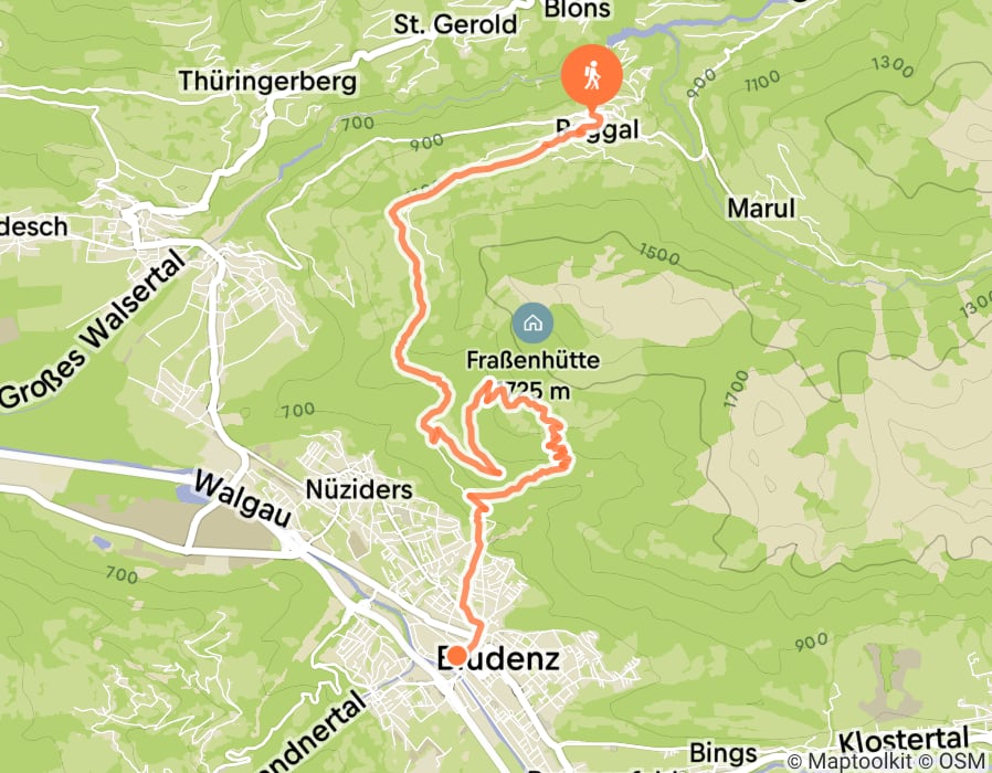 Karte der Tour