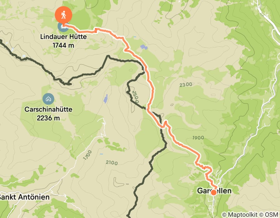 Karte der Tour