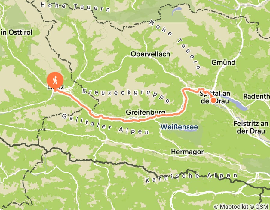 Karte der Tour
