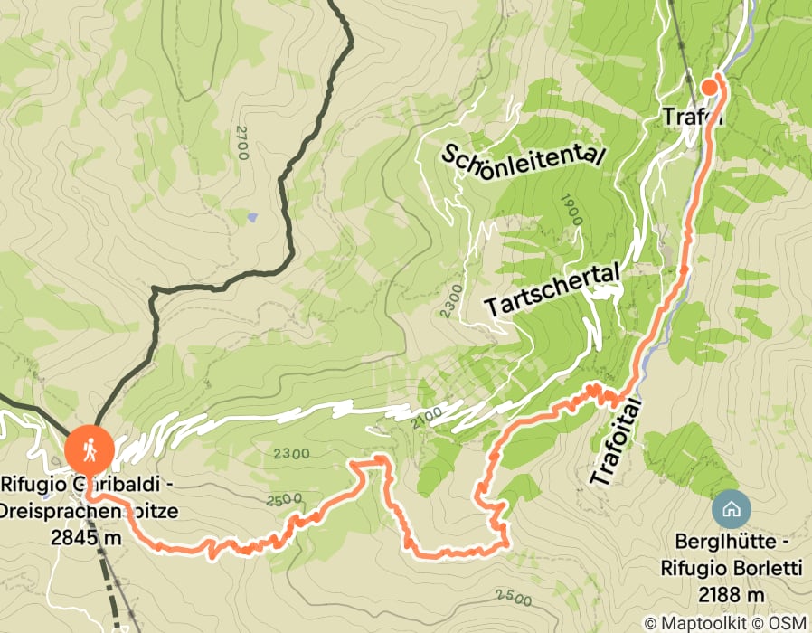 Karte der Tour