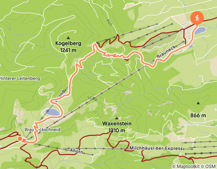 Karte der Tour
