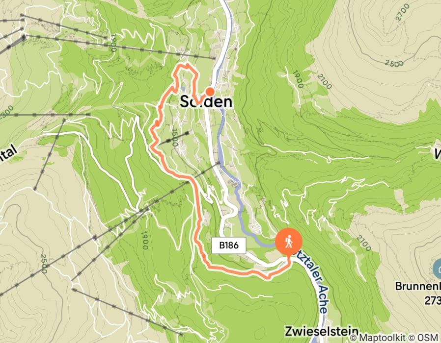 Karte der Tour