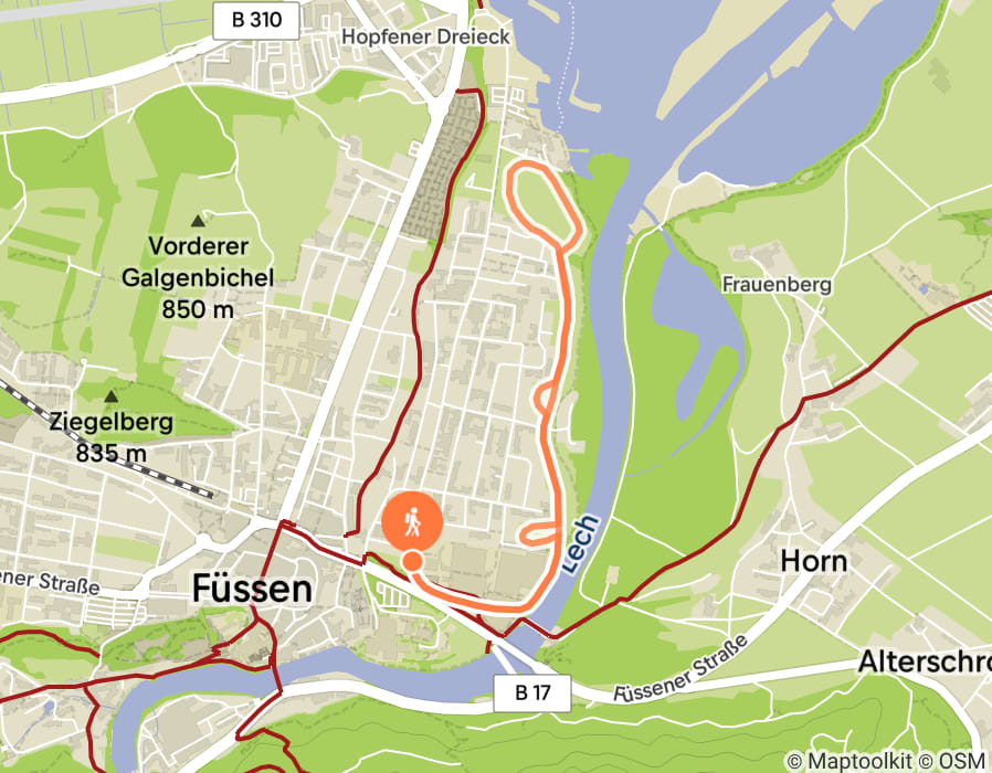 Karte der Tour