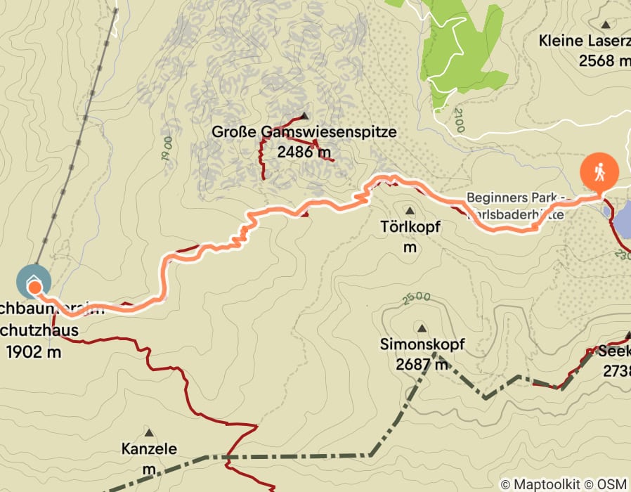 Karte der Tour
