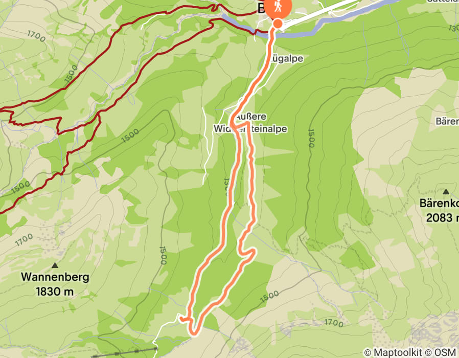 Karte der Tour