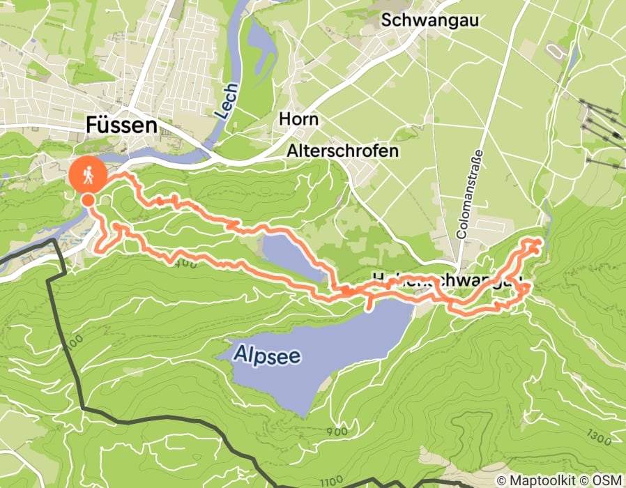 Karte der Tour