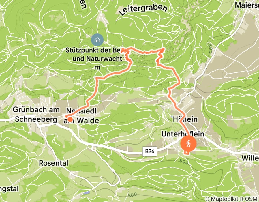 Karte der Tour