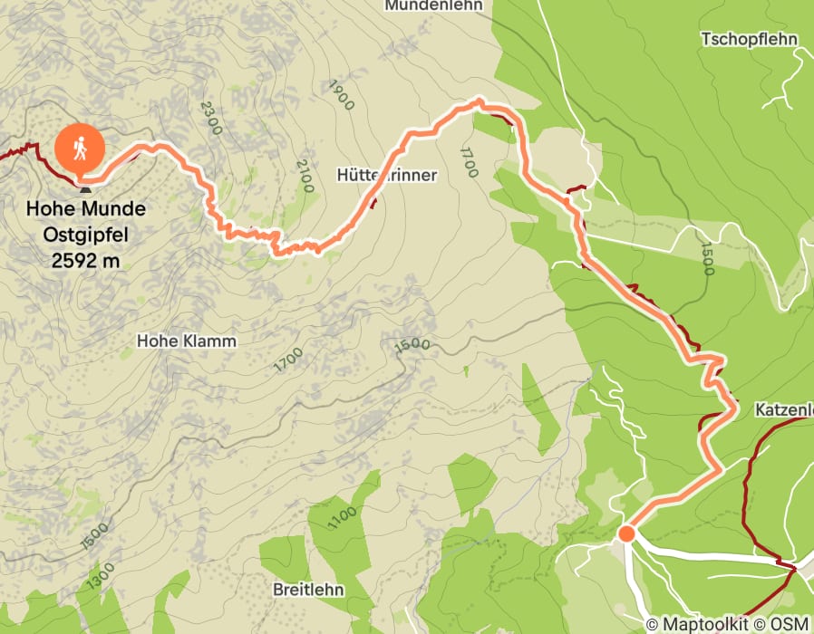 Karte der Tour