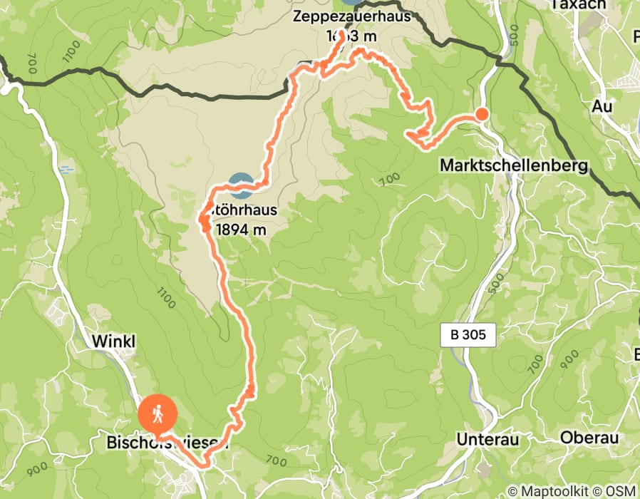 Karte der Tour