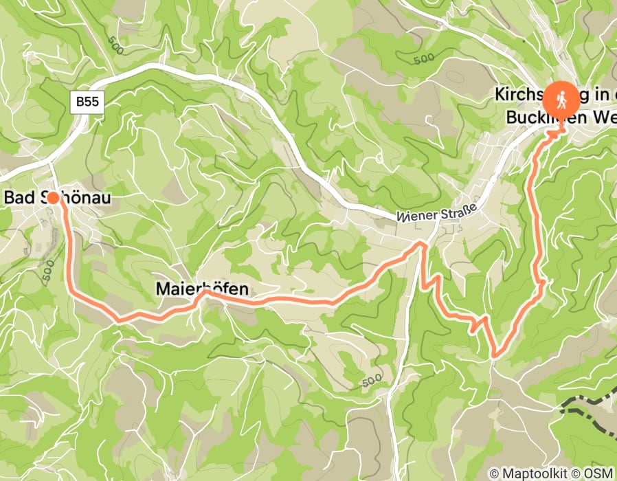 Karte der Tour
