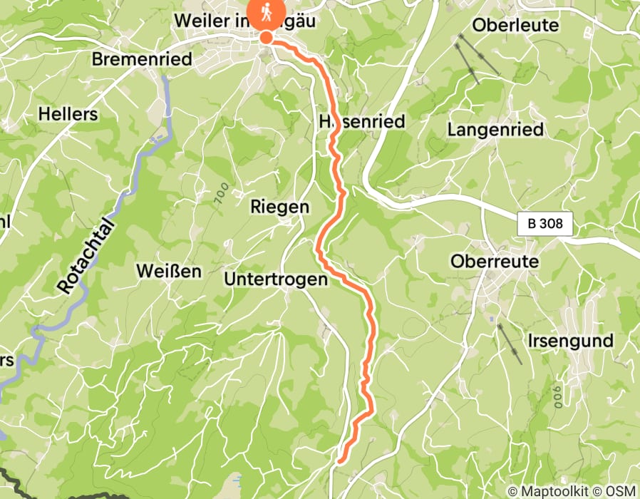 Karte der Tour